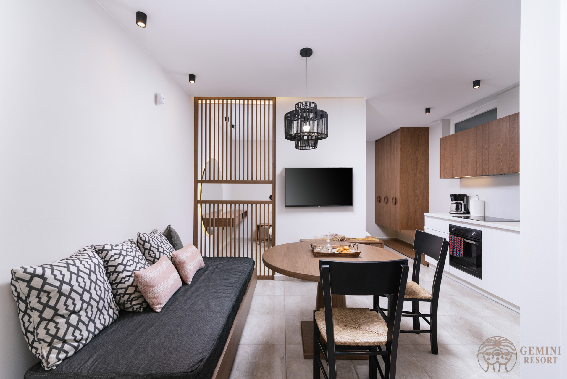 The dining area and Kitchen in the lower ground floor 1