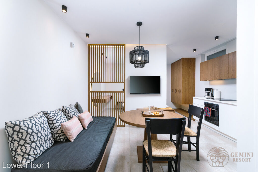 The Dining area and Kitchen in the Lower floor 1